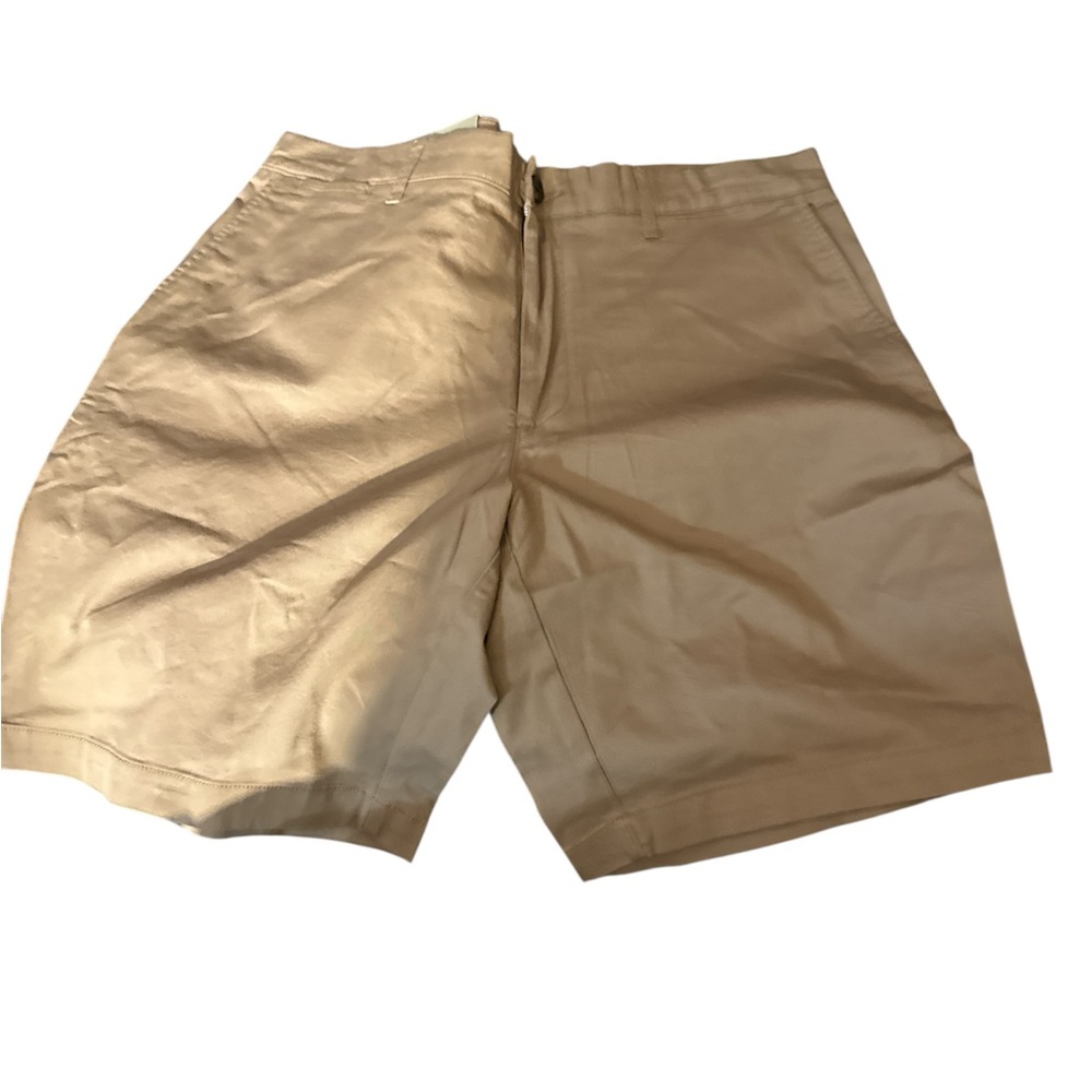 Classic Tan Flat Front Men's Shorts